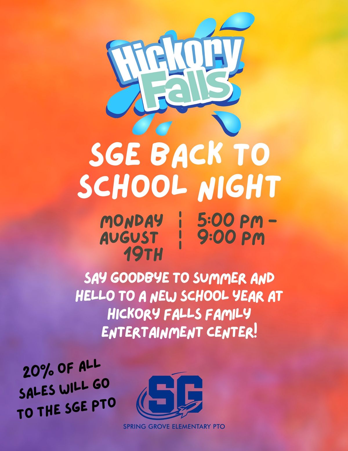 Hickory Falls Back To School Night 