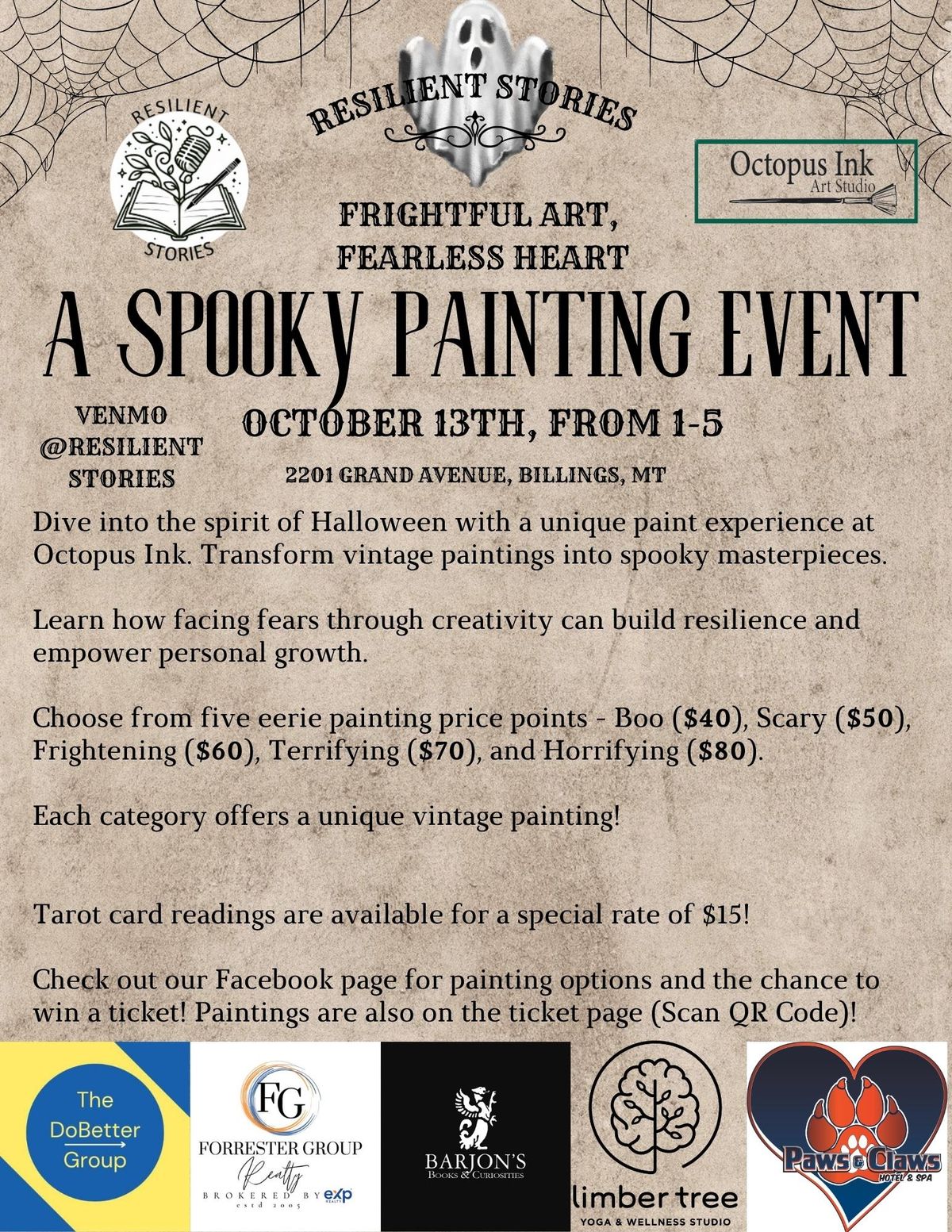 Frightful Art, Fearless Heart: A Spooky Painting Event