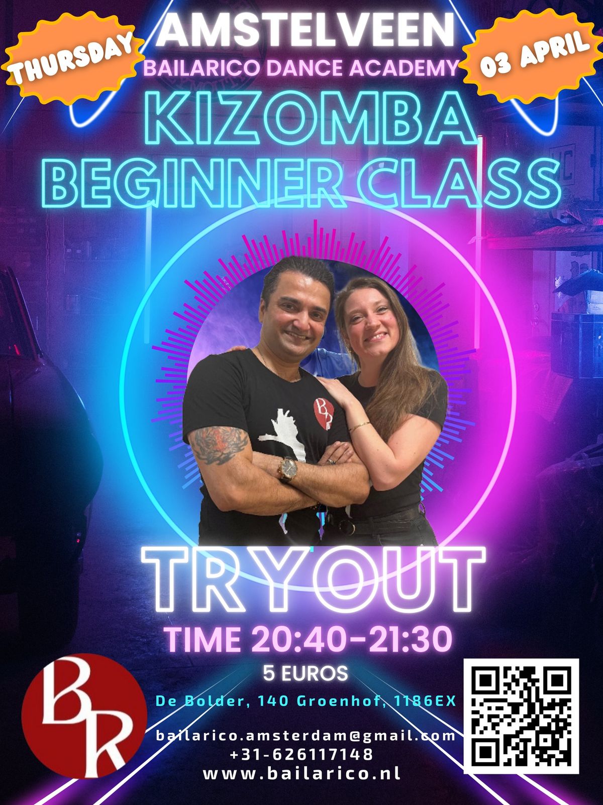 TryOut Kizomba Absolute Beginner Course Apr-June (Amstelveen)