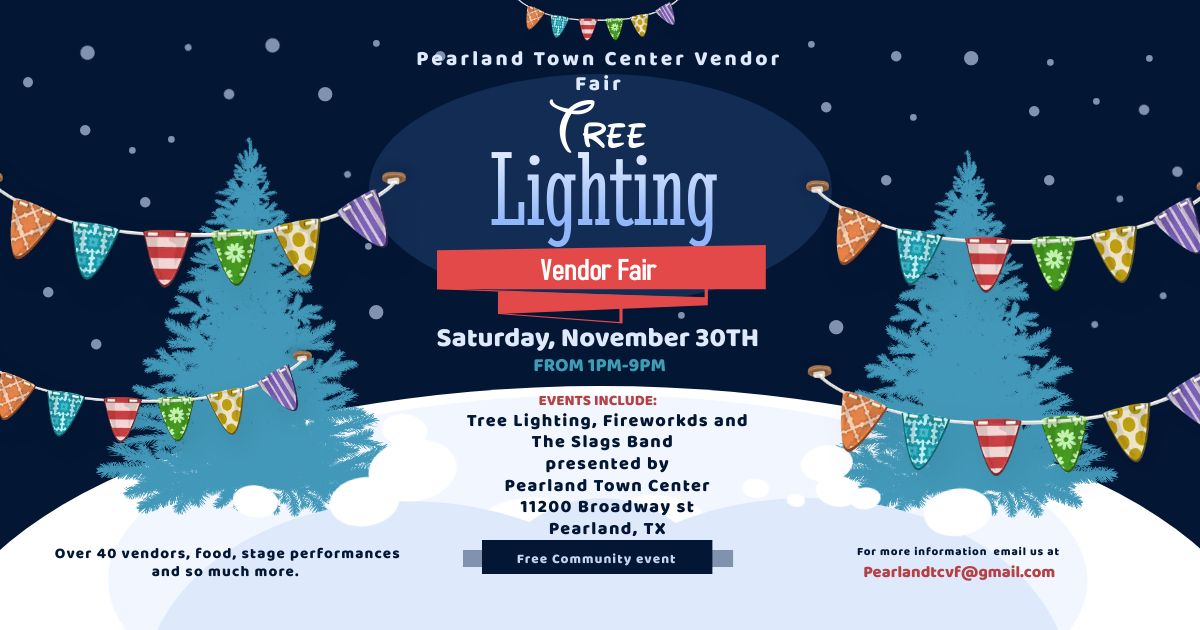  "Tree Lighting" shop with a Show Vendor Fair 