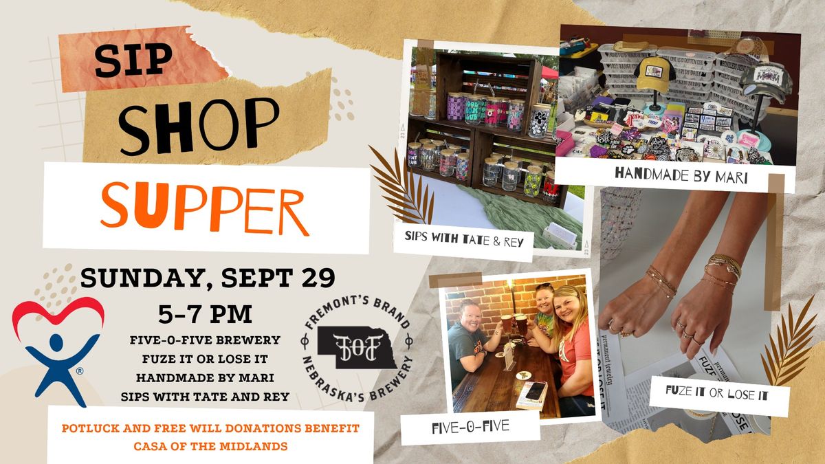 Sip, Shop and Supper Sunday at the Brewery