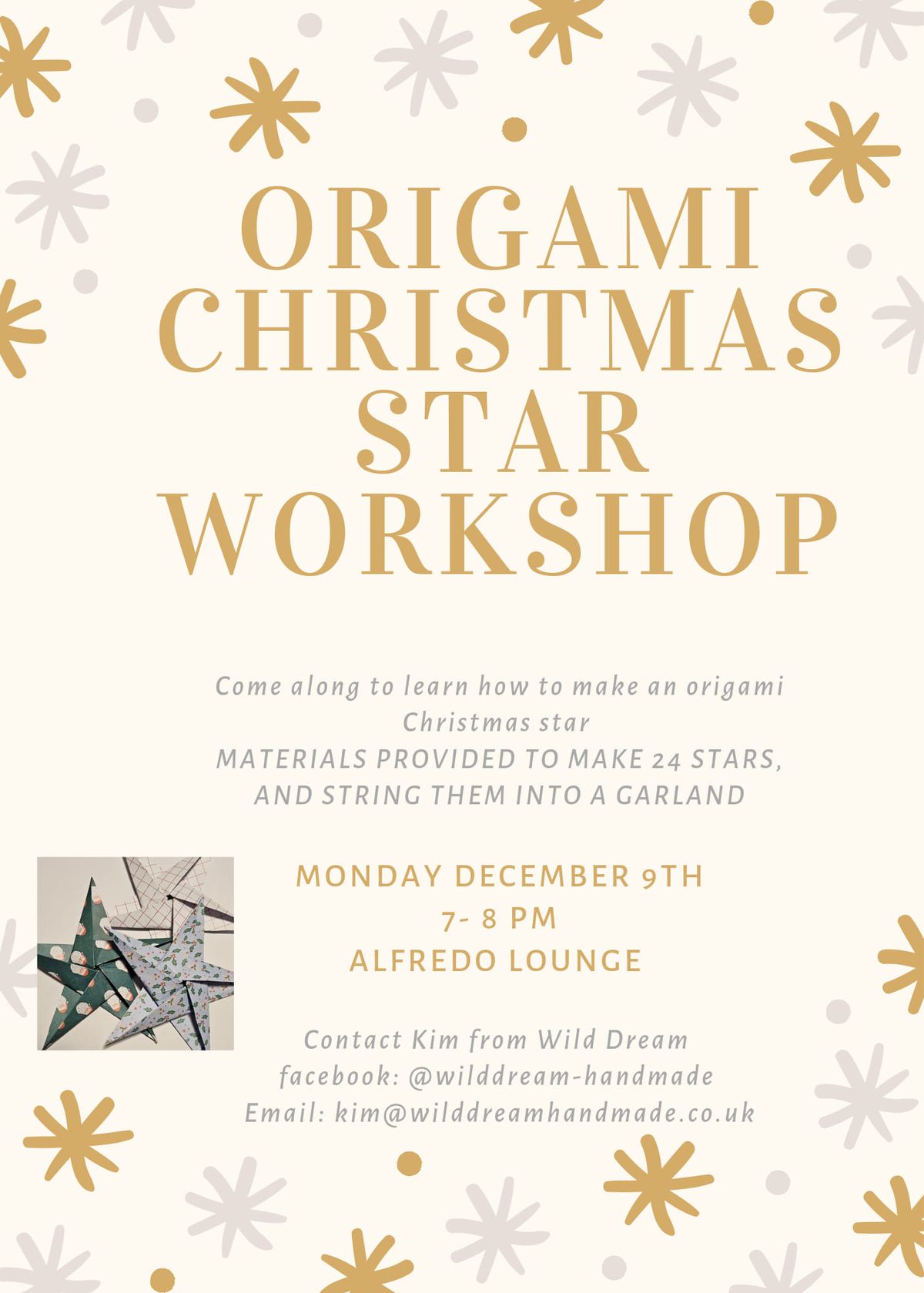 Origami Christmas Star Workshop