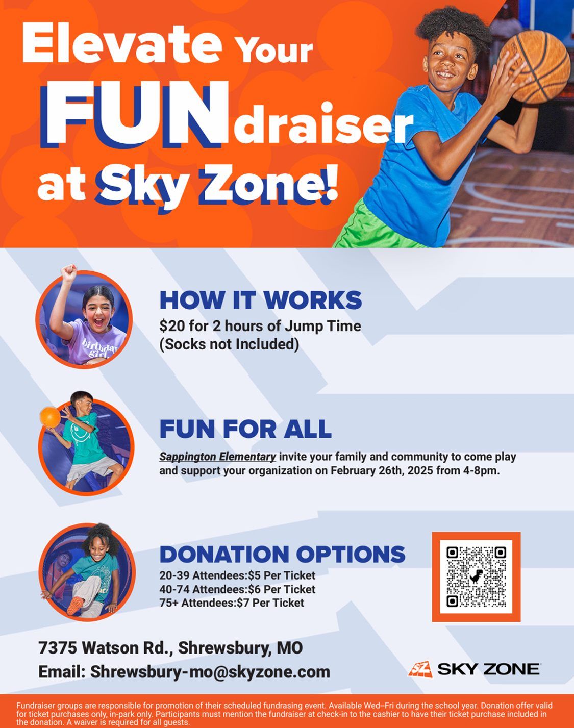 Sappington Night at Sky Zone (7375 Watson Rd)