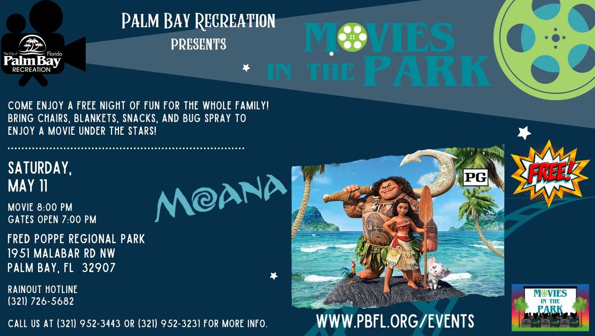 Free Movie in the Park featuring Moana (PG)