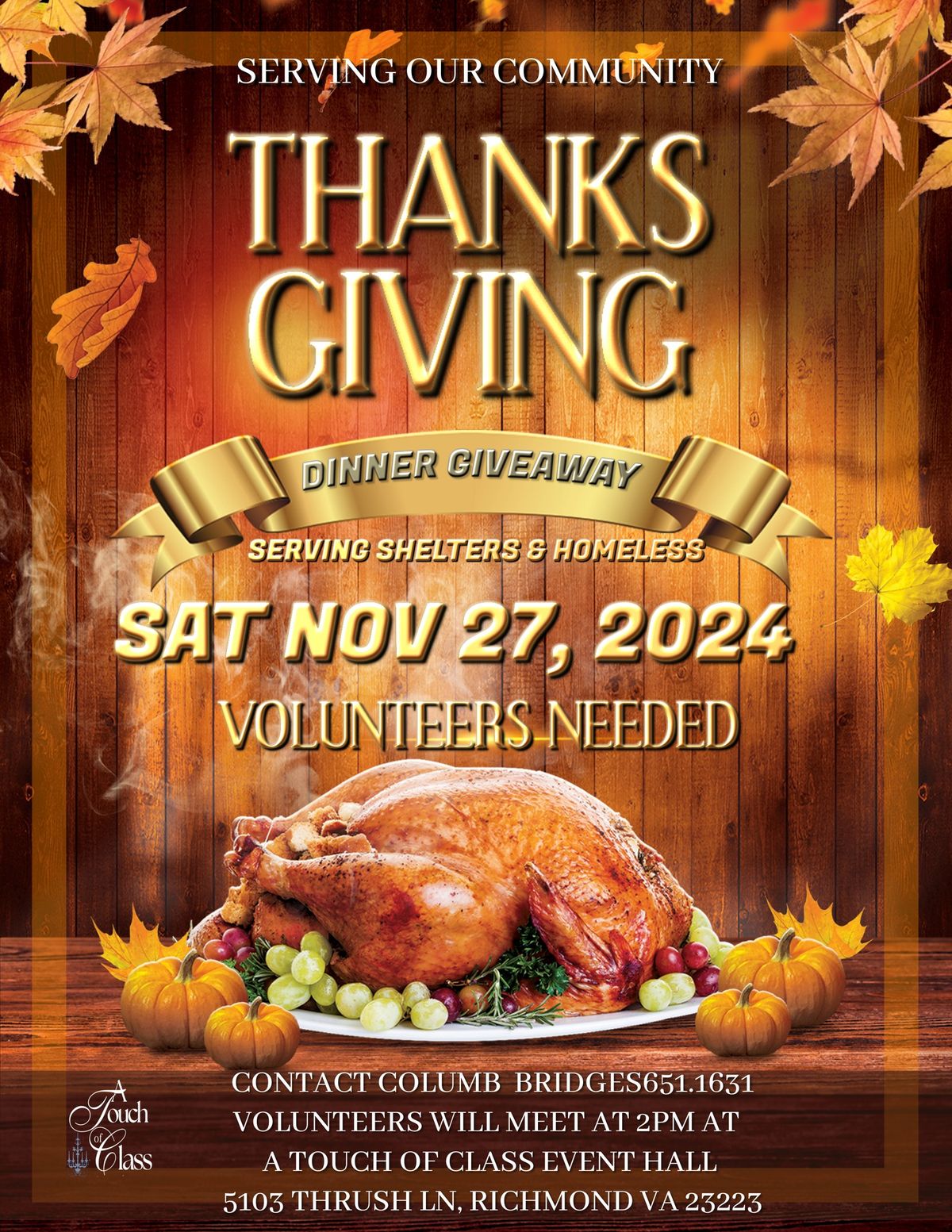 THANKSGIVING DINNER GIVEAWAY