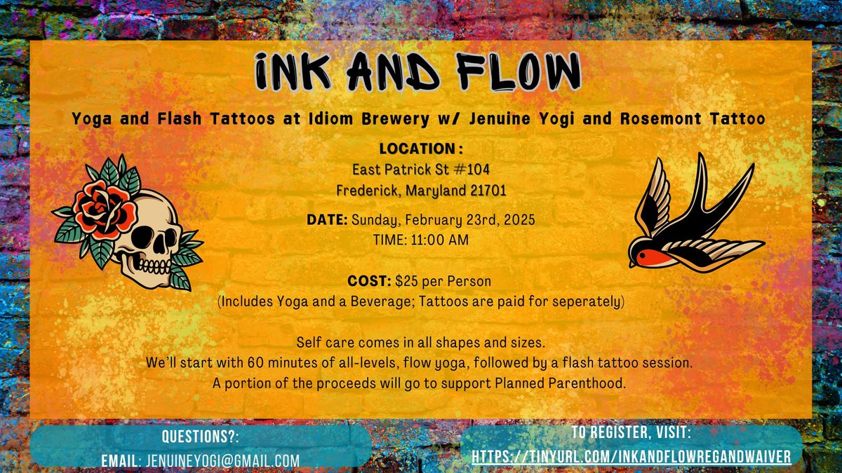 Ink & Flow: Yoga + Flash Tattoos!