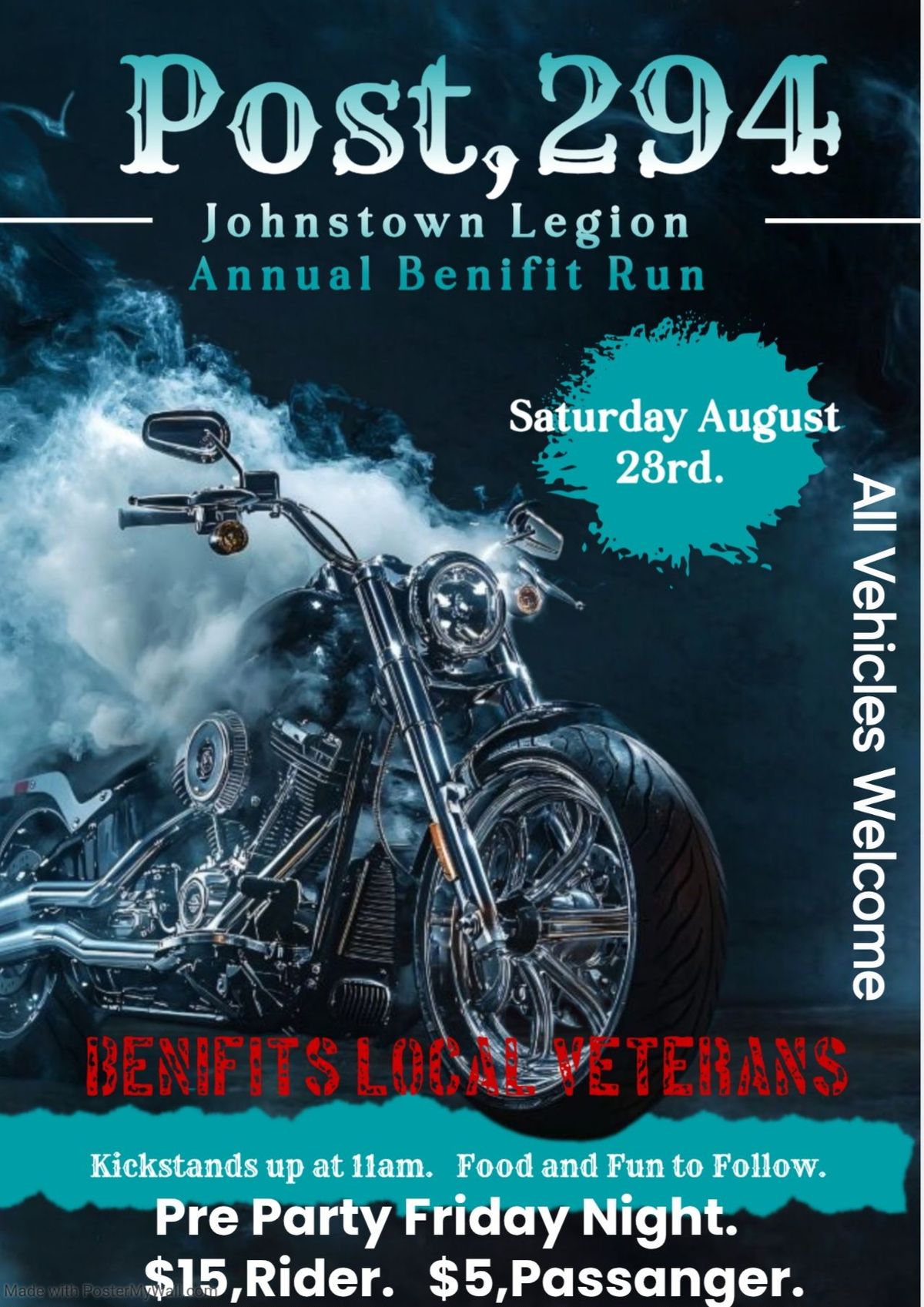 Post 294 Legion Riders Annual Benifit Run 