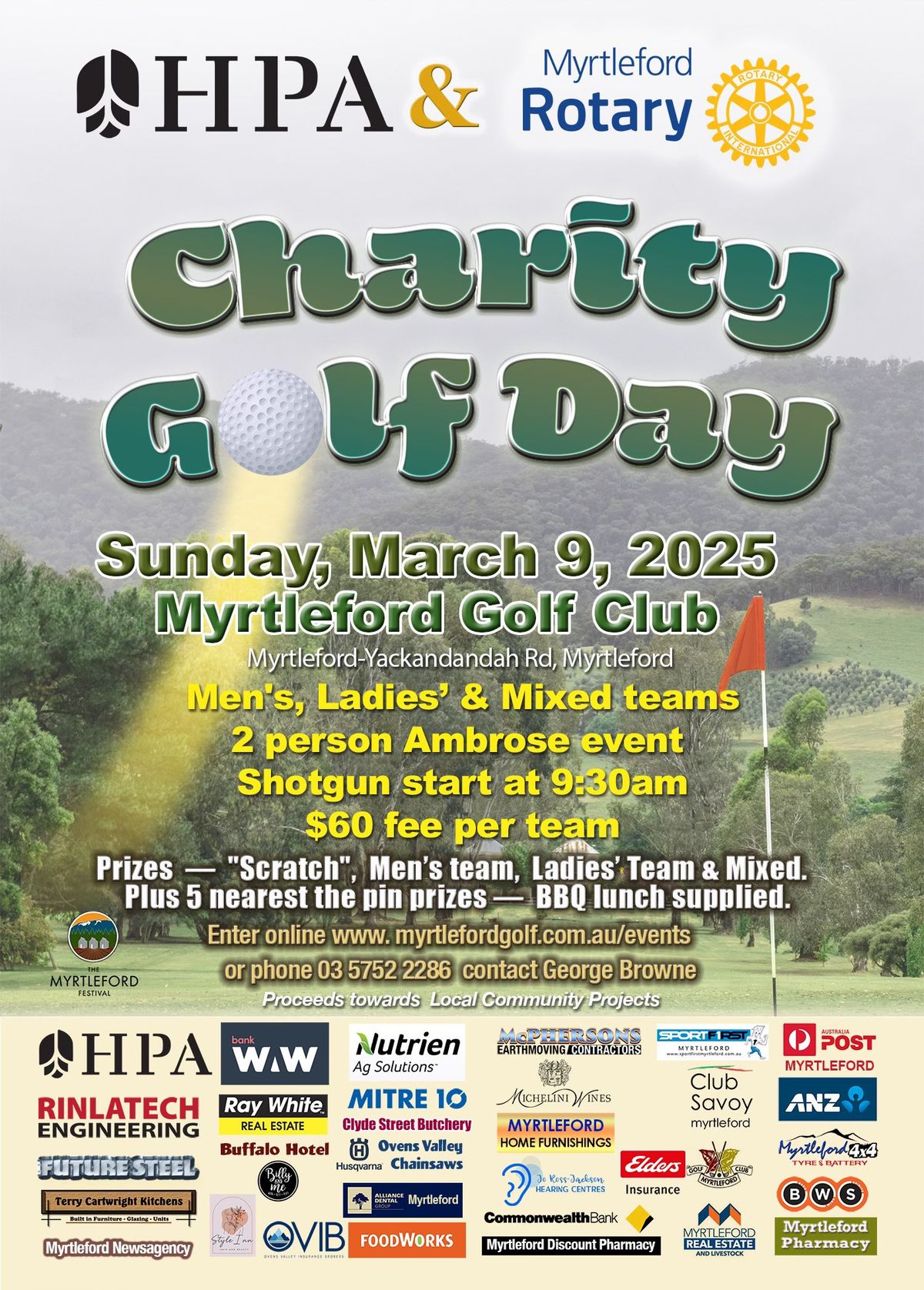 HPA & Myrtleford Rotary Charity Golf Day