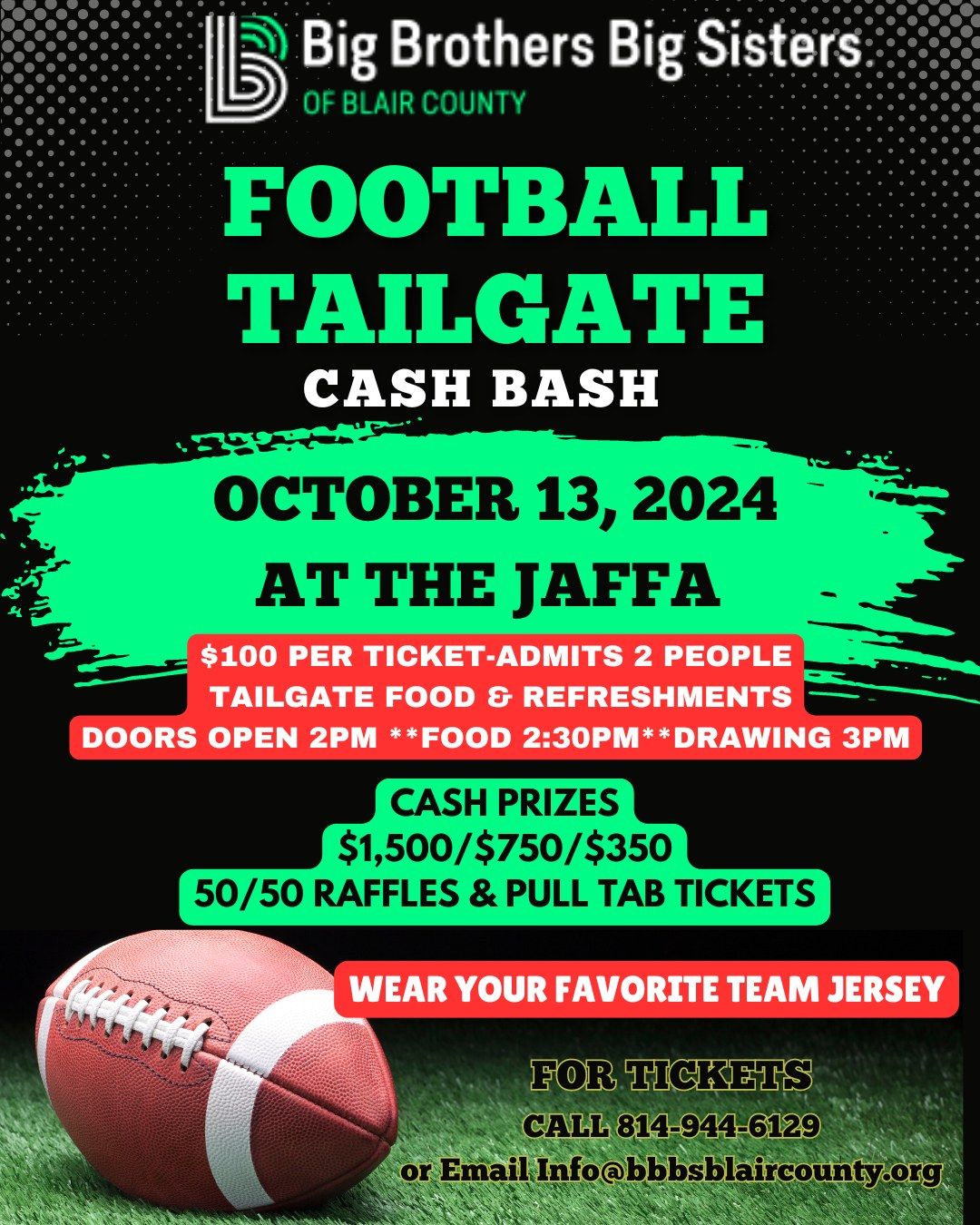 Football Tailgate Cash Bash!