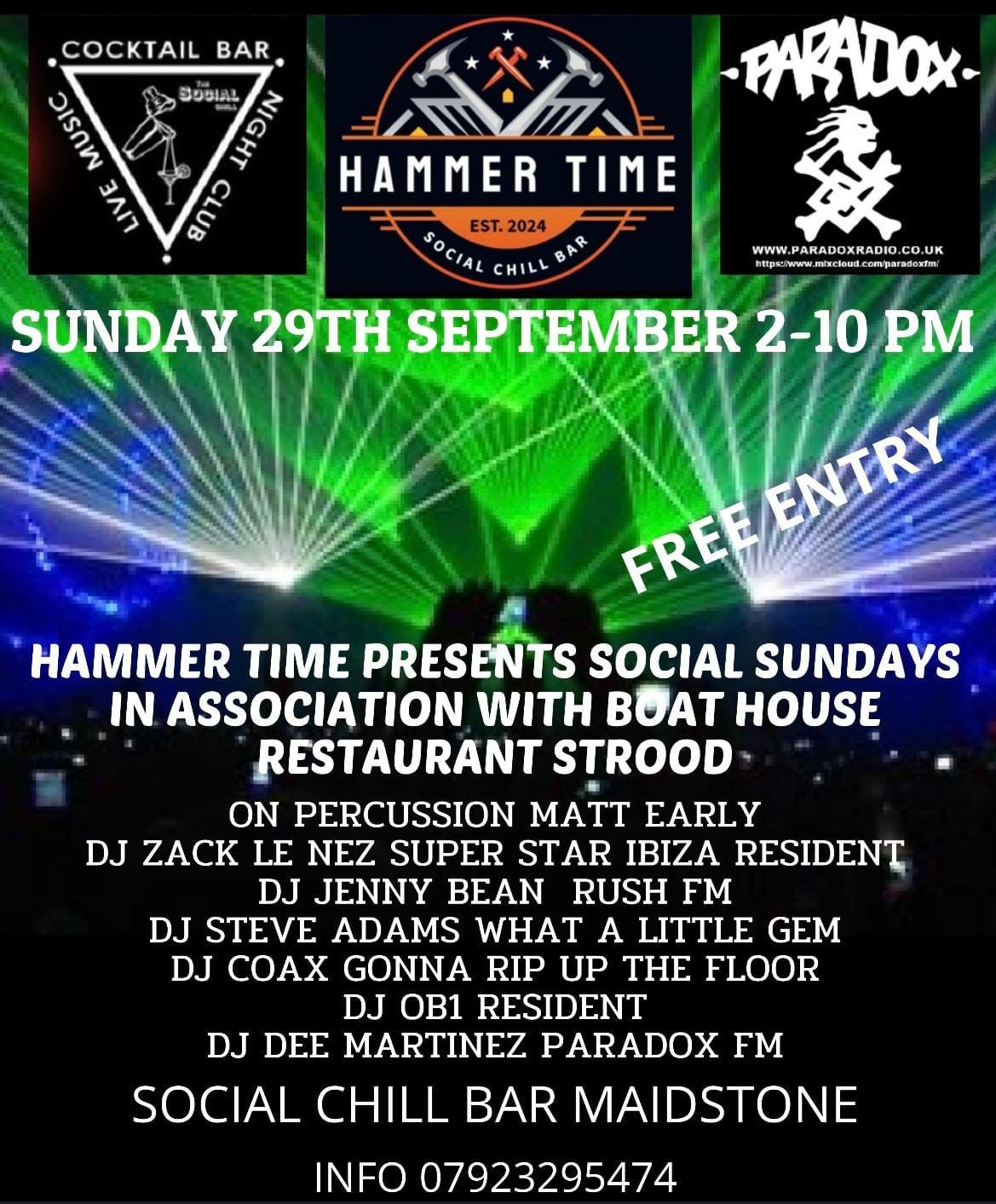 HAMMER TIME PRESENTS SOCIAL SUNDAYS