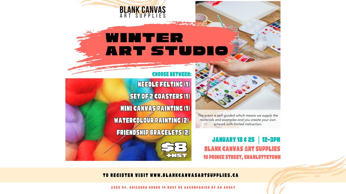 Winter Art Studio January 18th