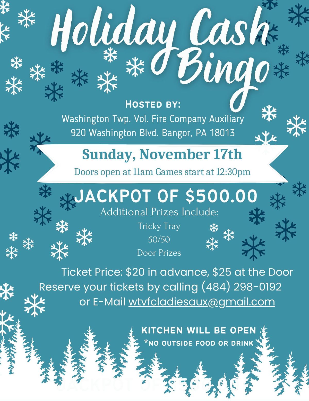 WTVFC Auxiliary Holiday Cash Bingo