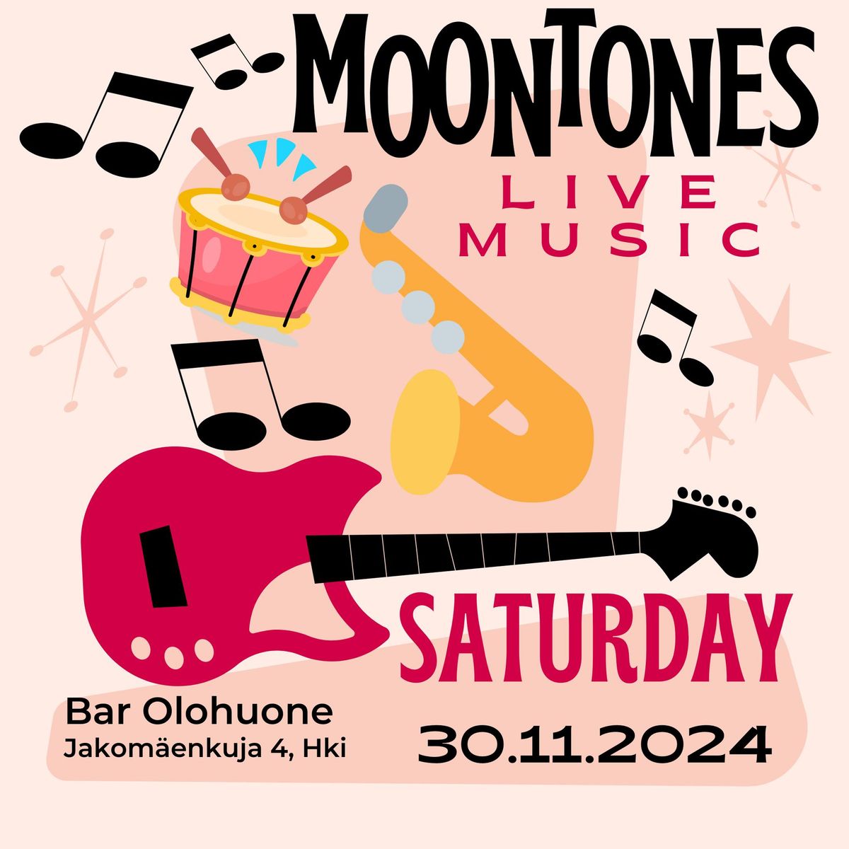 Moontones Bar Olohuoneessa 30.11.2024