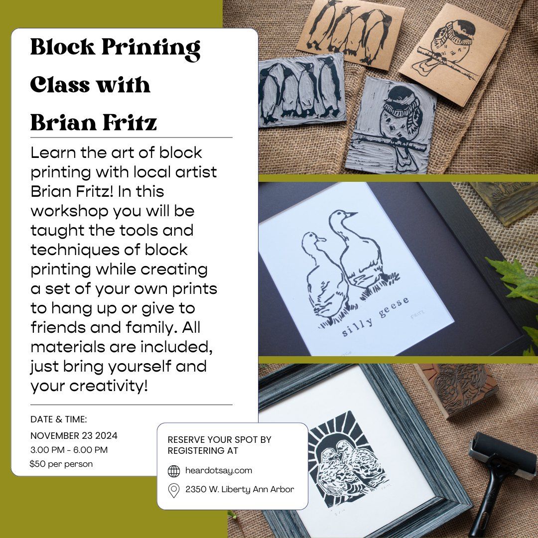 Block Printing Class