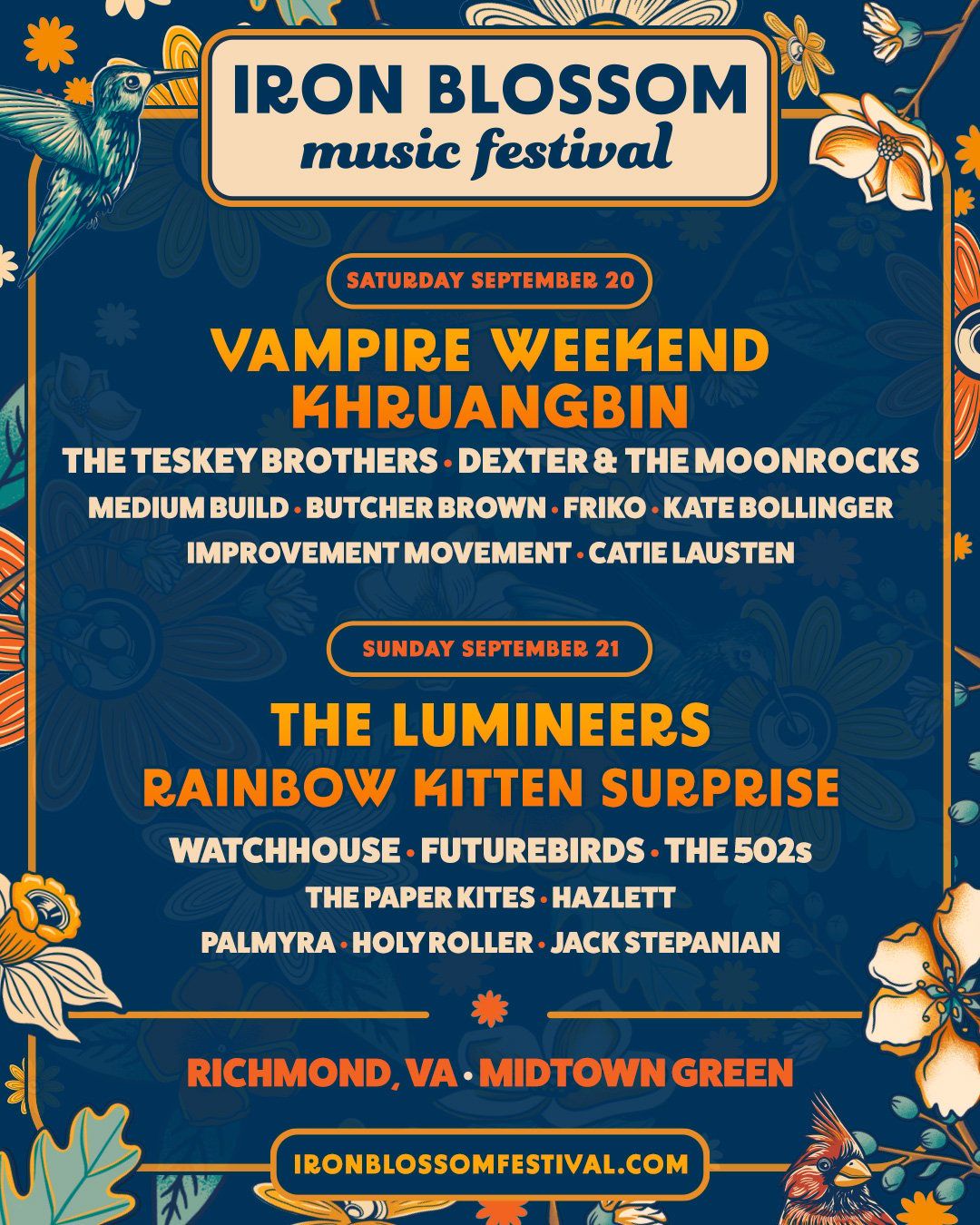 Iron Blossom Music Festival: Vampire Weekend  Khruangbin & The Teskey Brothers - Saturday