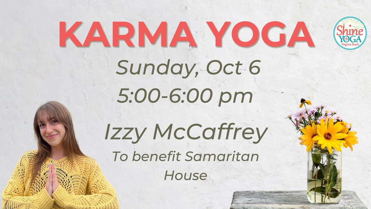 Karma Yoga with Izzy McCaffrey to benefit Samaritan House