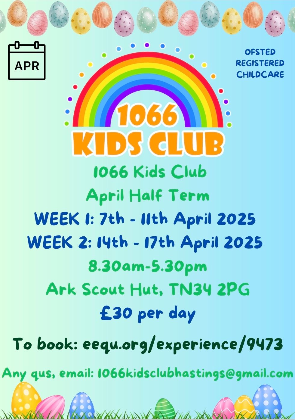 1066 Kids Club ARK EASTER Camp 2025