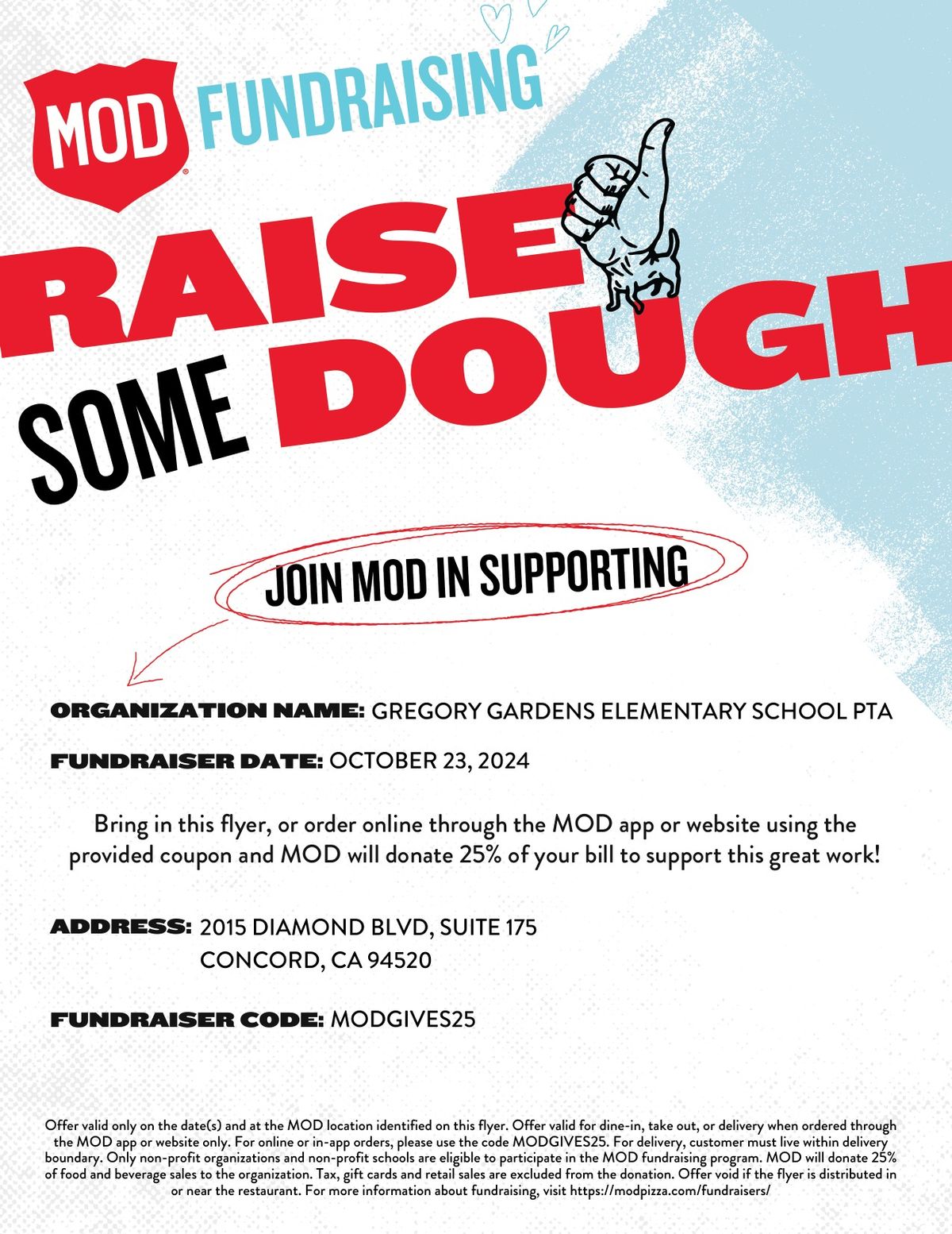 MOD Pizza Dine N' Donate