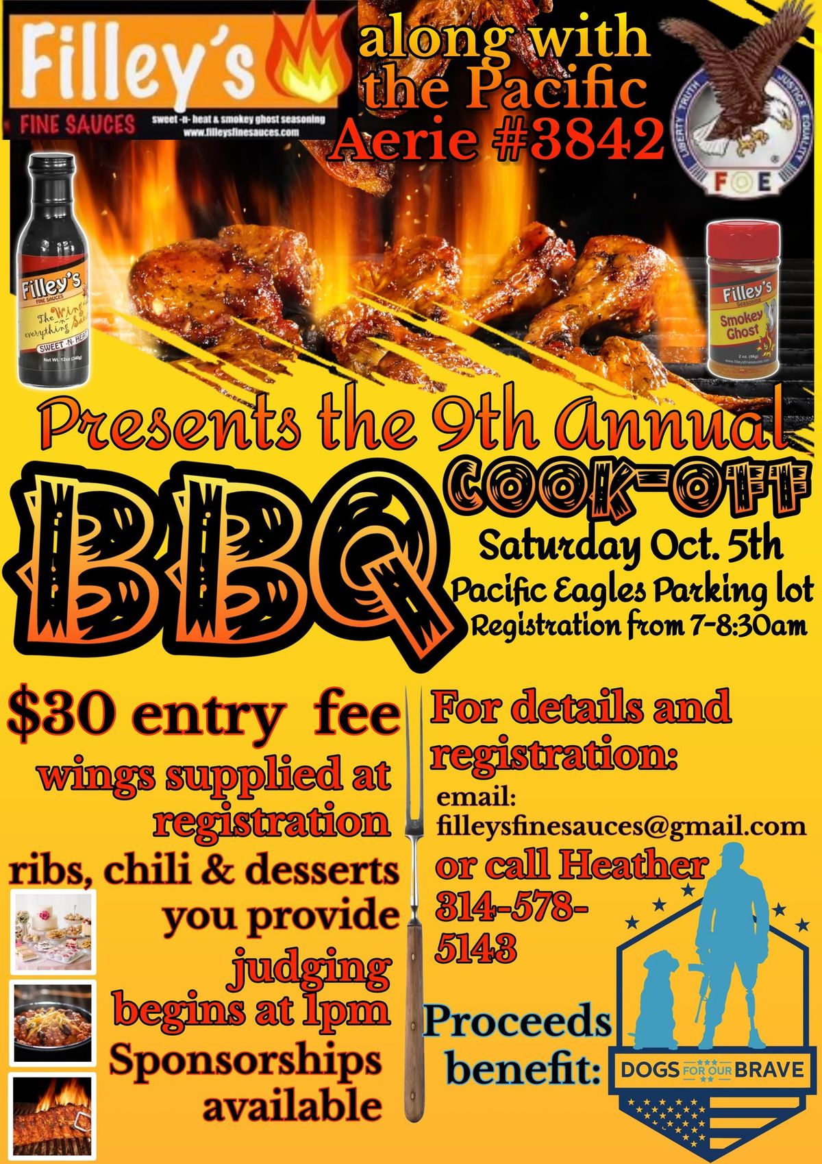 9th Annual BBQ Competition presented by Filley's Fine Sauces