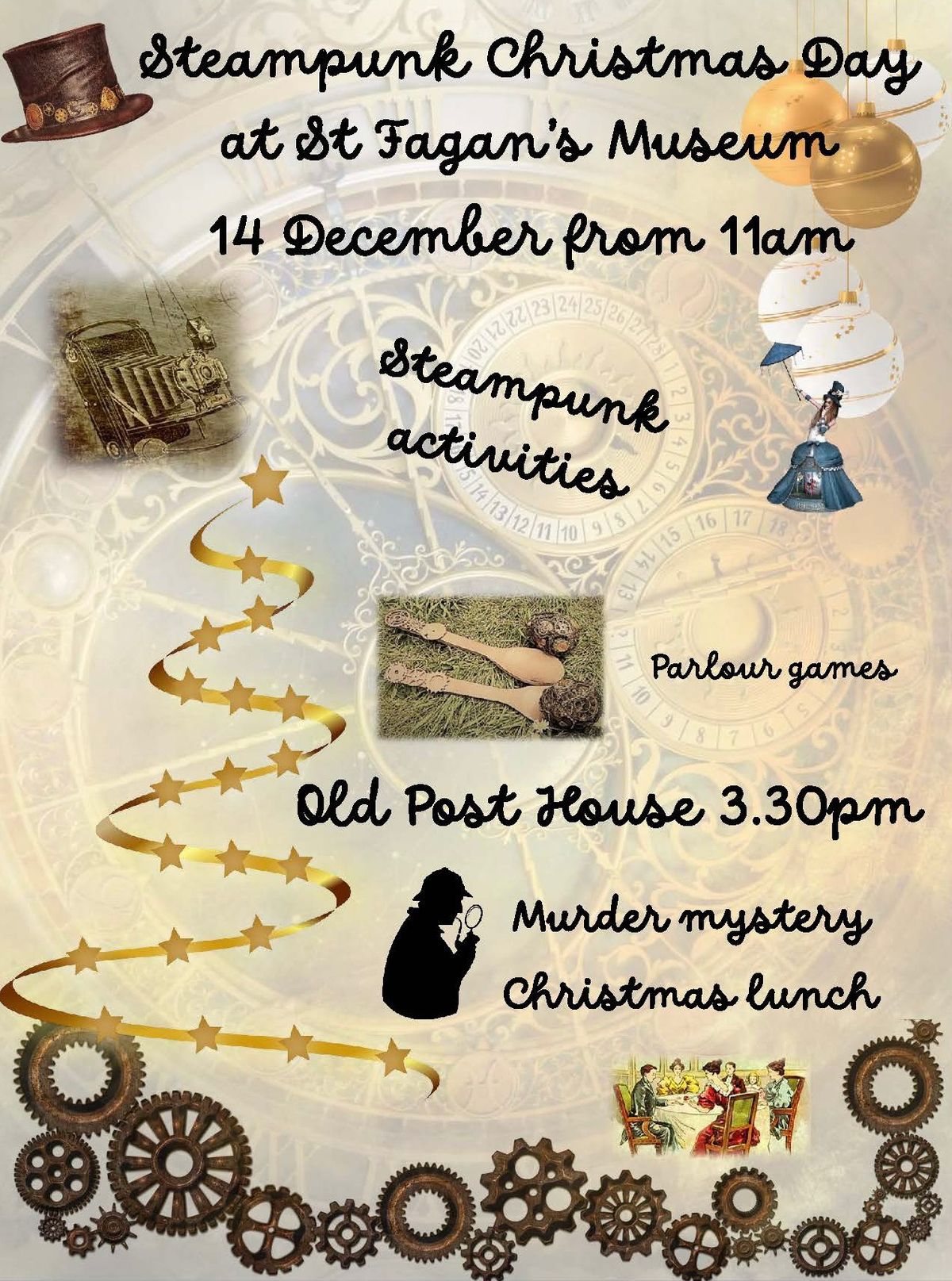 Steampunk Christmas Day out and Christmas lunch at St Fagans 