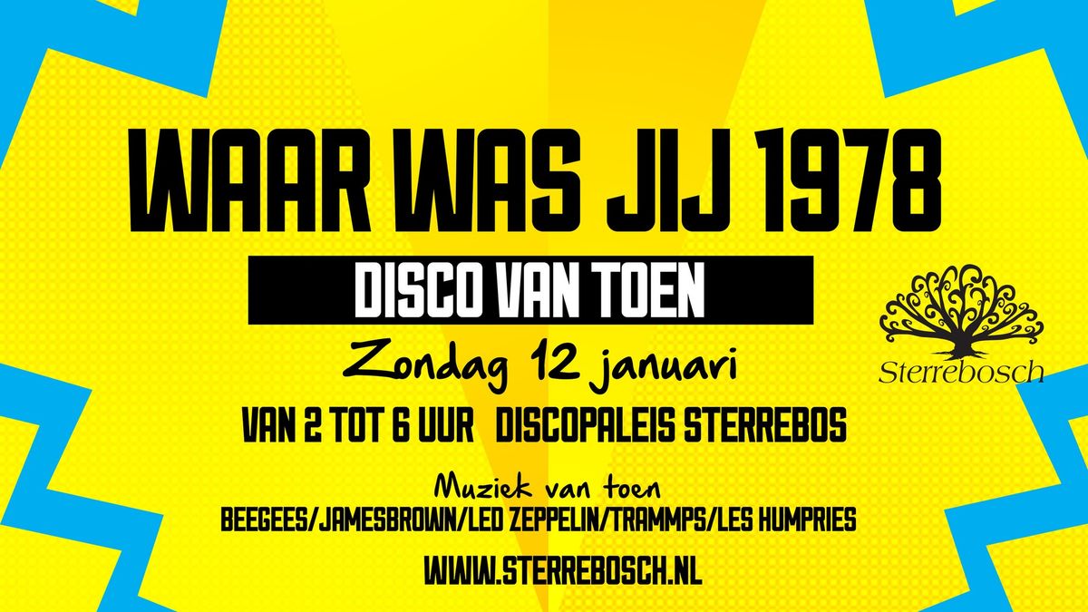 Disco van Toen, Discopaleis Sterrebos, zondag middag 12 januari 2025