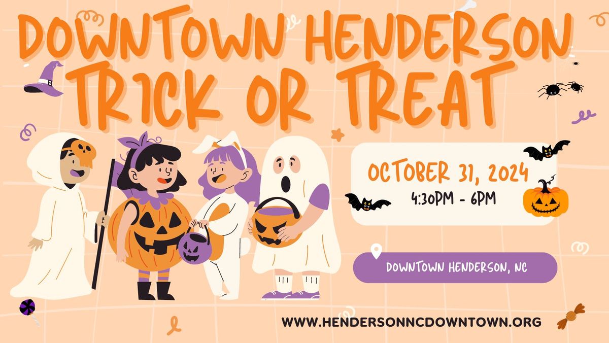 Trick or Treat in Downtown Henderson, NC 2024