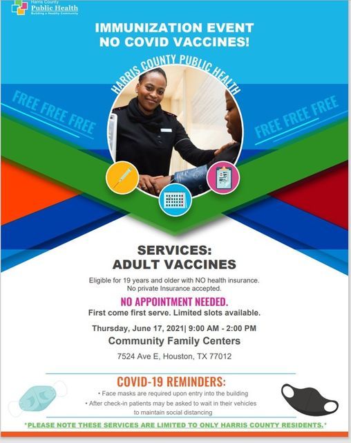 Adult Wellness Vaccine Event (none COVID event)