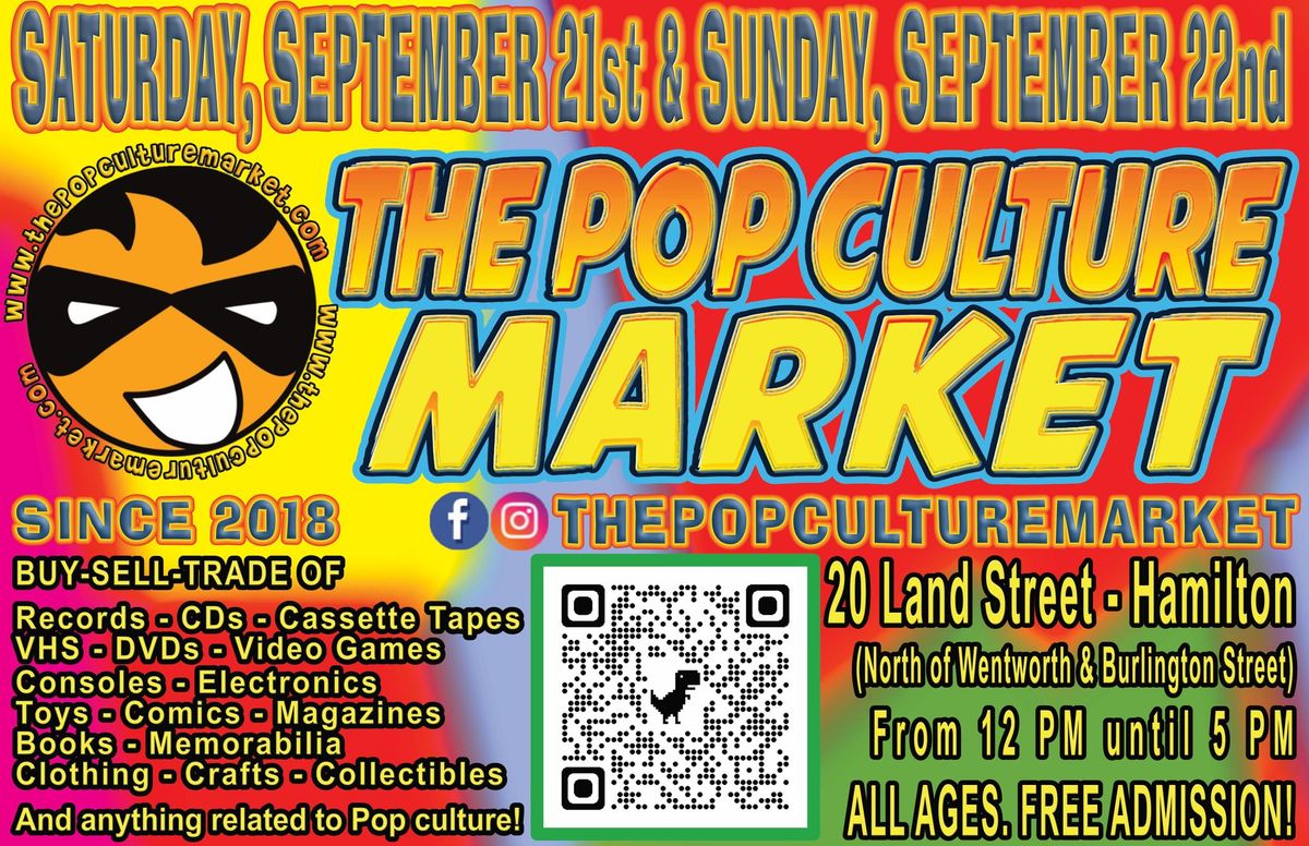 The Pop Culture Market - Saturday, September 21st & Sunday, September 22nd!