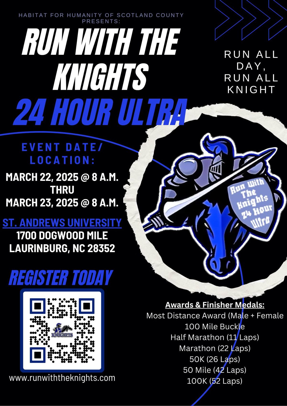 Run with the Knights-24 Hour Ultra Run 