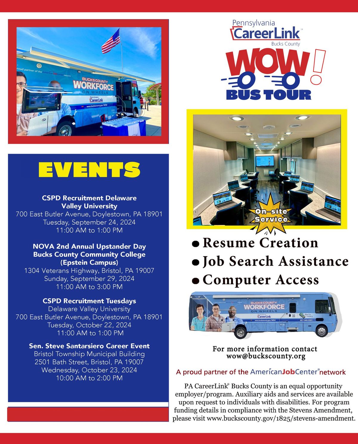 Career Services - WOW Bus