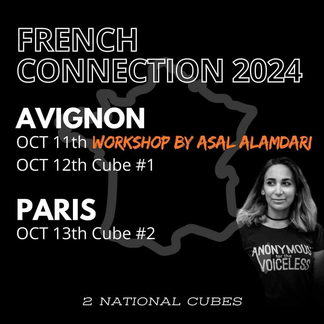 FRENCH CONNECTION DAY_3 : ACTION NATIONALE FRANCE ! Cube Paris avec Asal Alamdari