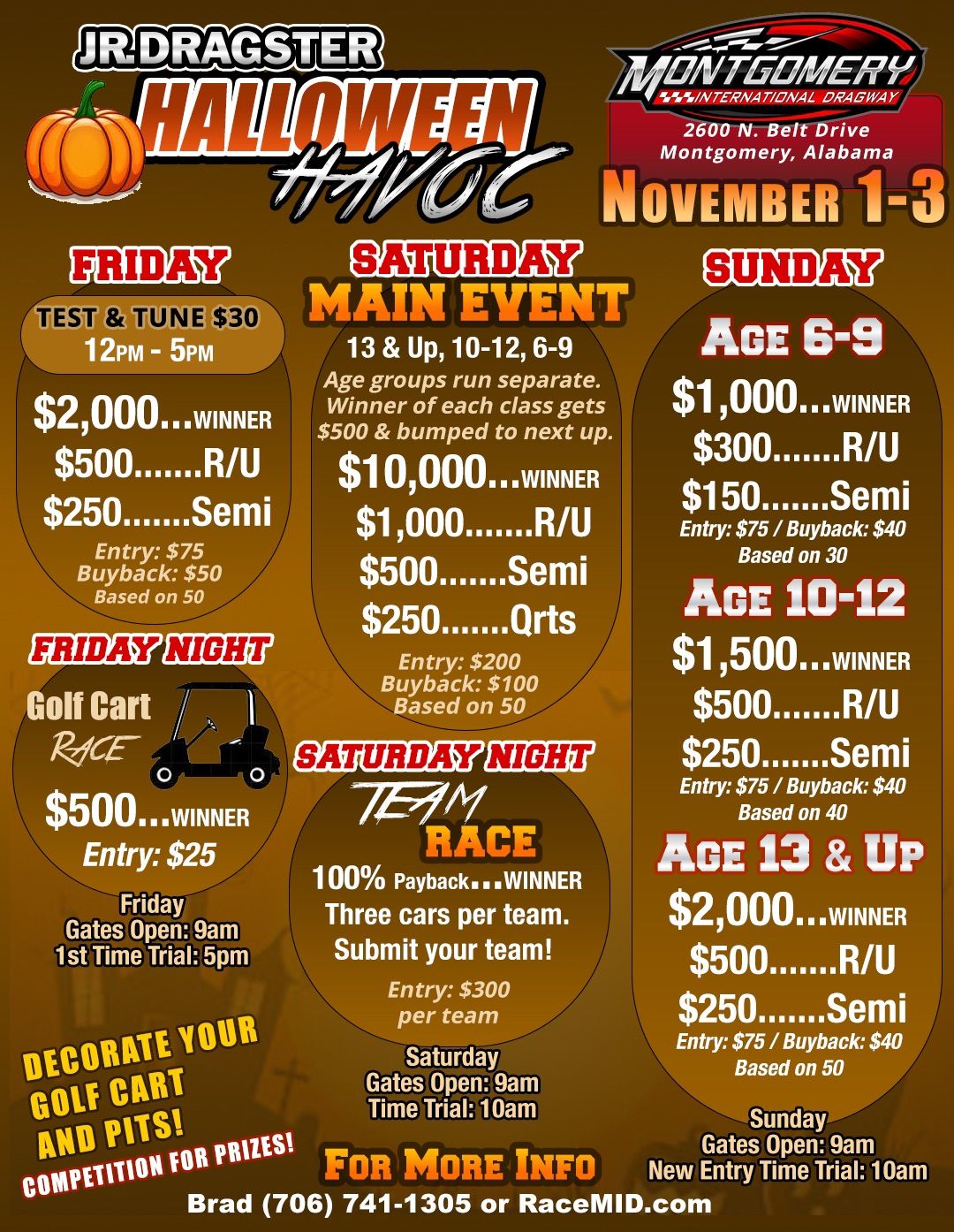 Halloween Havoc Jr Dragster Event 