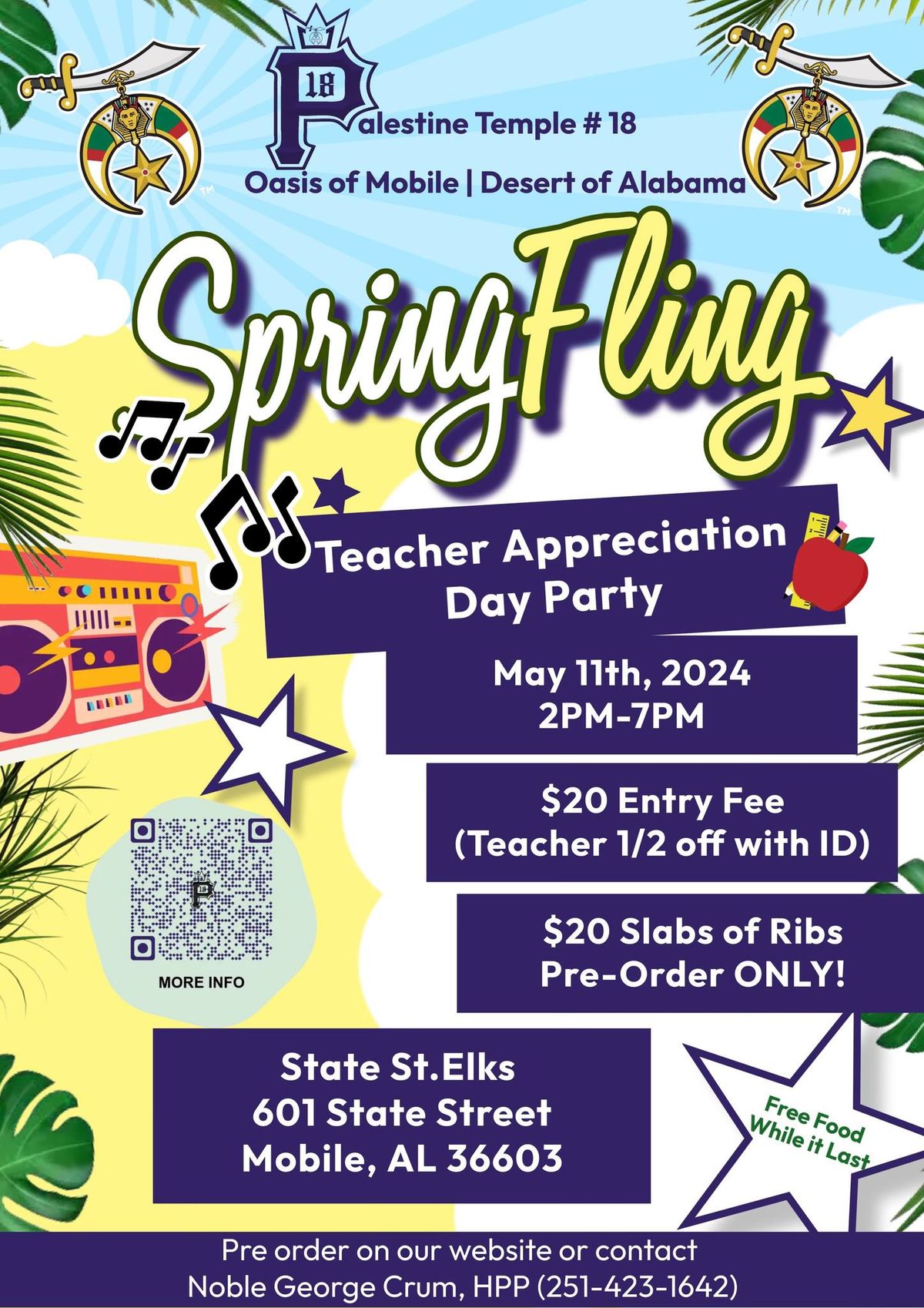 "Spring Fling" Teacher Appreciation Day Party 