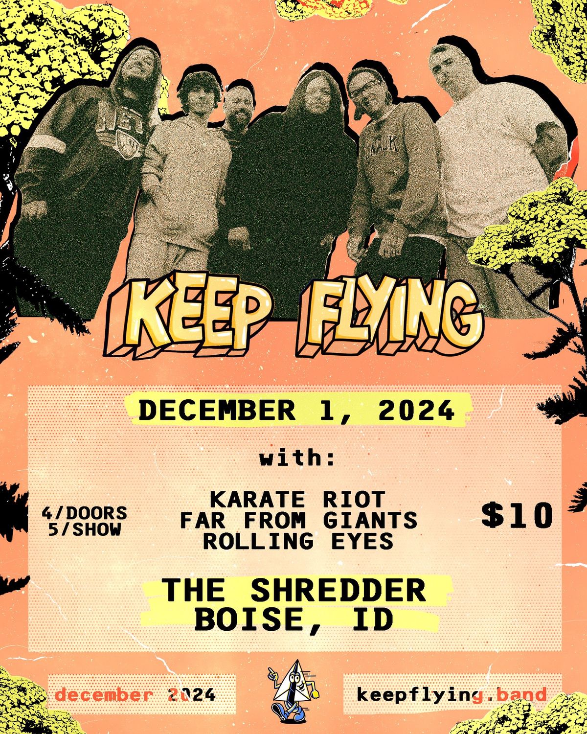 Keep Flying at The Shredder with Karate Riot, Far From Giants, Rolling Eyes 