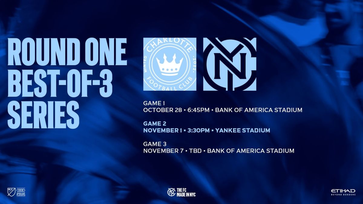 Parking MLS Cup Round 1: New York City FC at Charlotte FC (Game 1, Home Game 1)