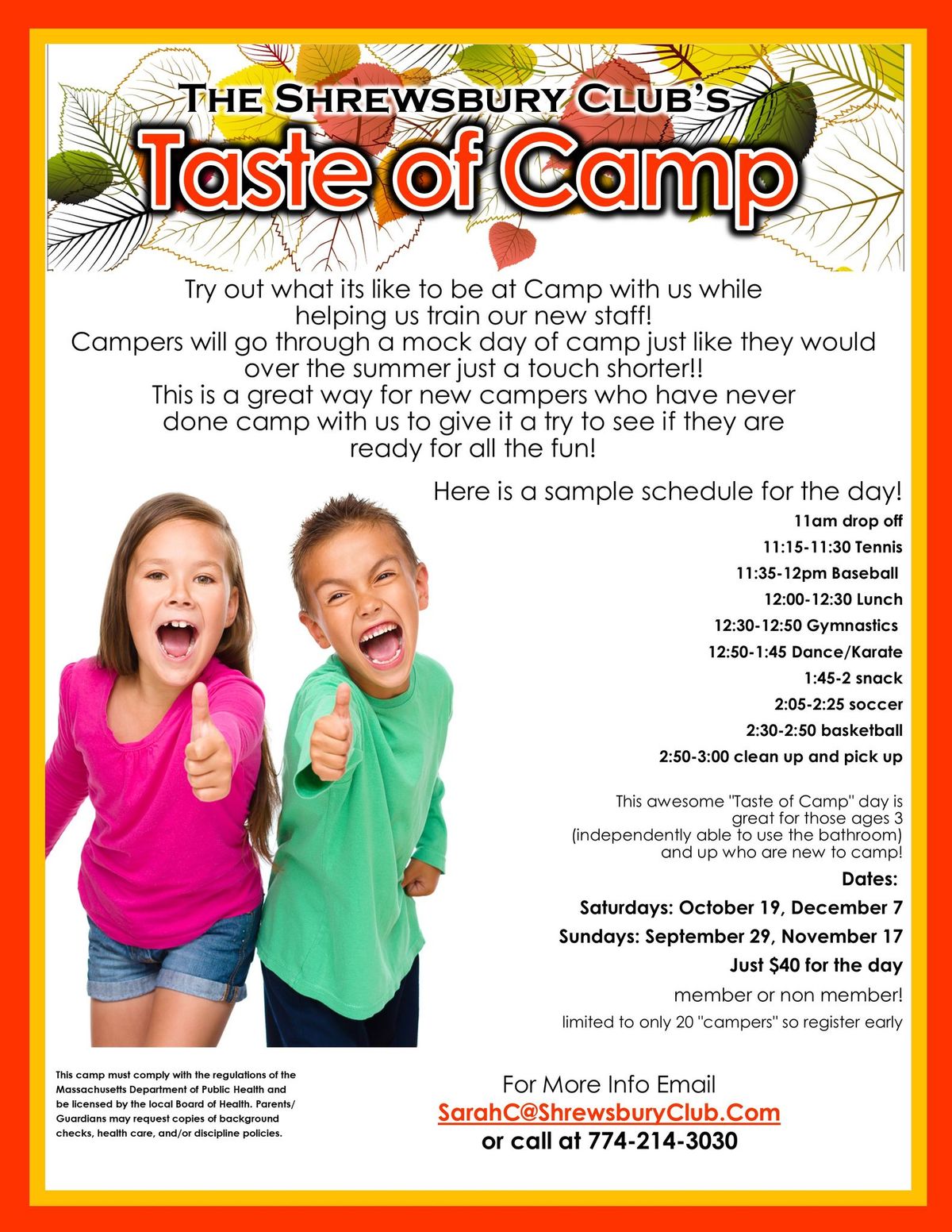 Taste of Camp Days