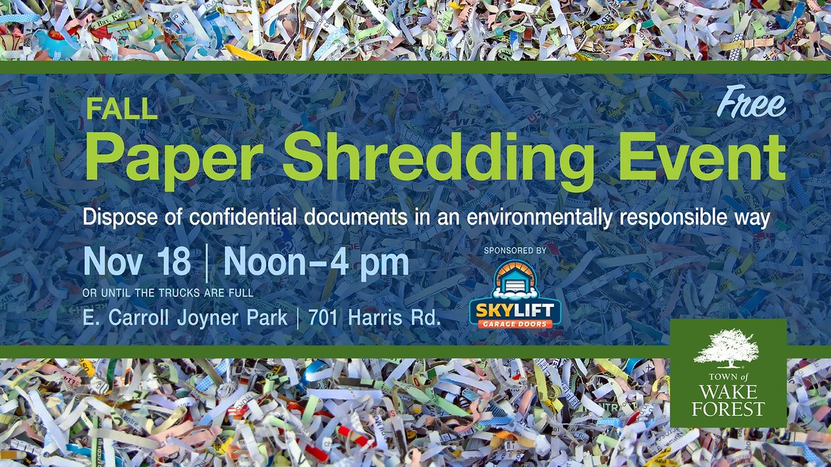 Fall Paper Shredding Event