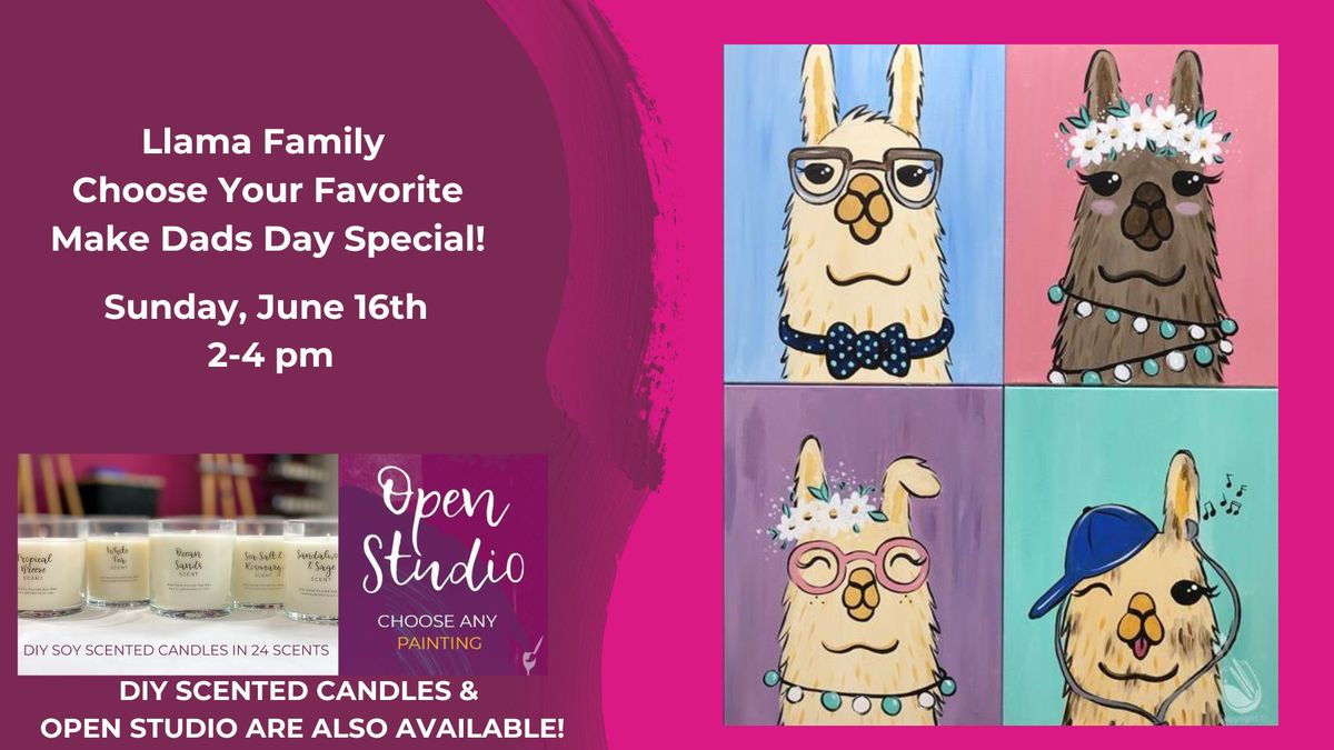 Llama Family Choose Your Favorite Starting at $35-Make Dads Day Special!