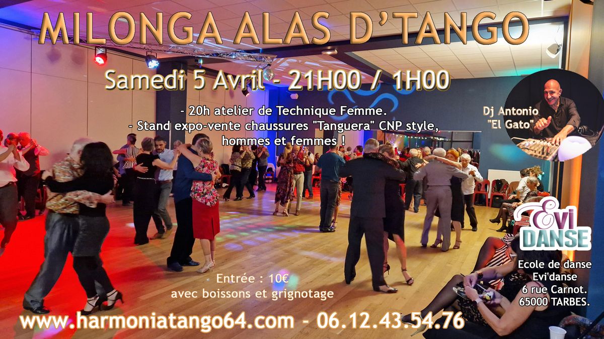  MILONGA A TARBES + Technique femme et Stand Chaussures