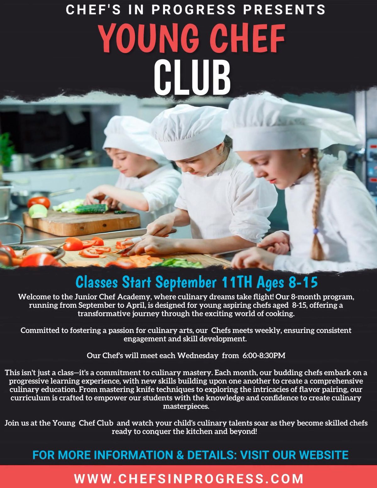 Young Chef Cooking Club Ages 8-15