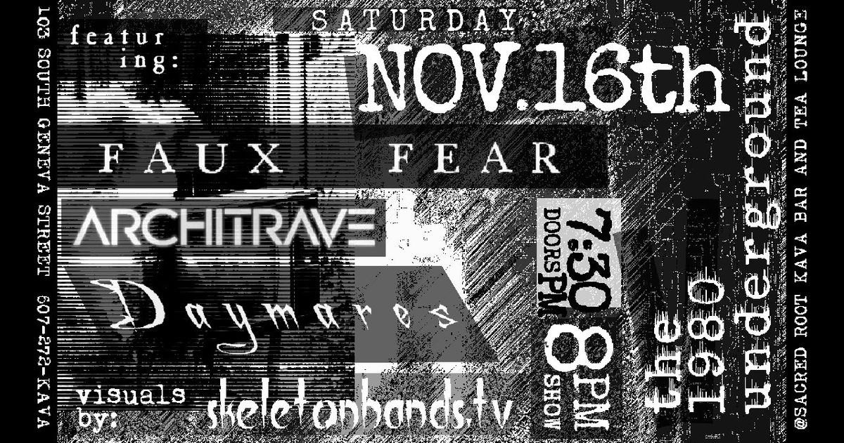 SATURDAY, NOVEMBER 16TH@7:30PM: THE 1980 UNDERGROUND PRESENTS