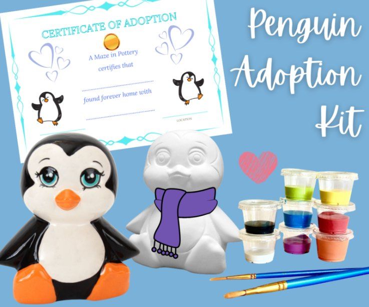 Adopt a Penguin Paint Event! Comes with Certificate of Adoption