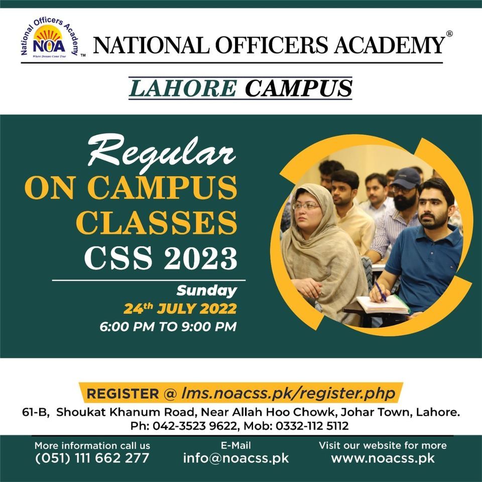 On Campus Session for CSS2023 at NOA Lahore