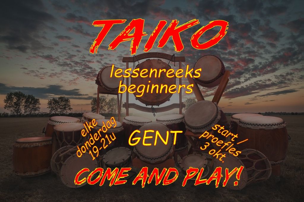 Taiko beginners-lesreeks Gent (DONDERDAG)