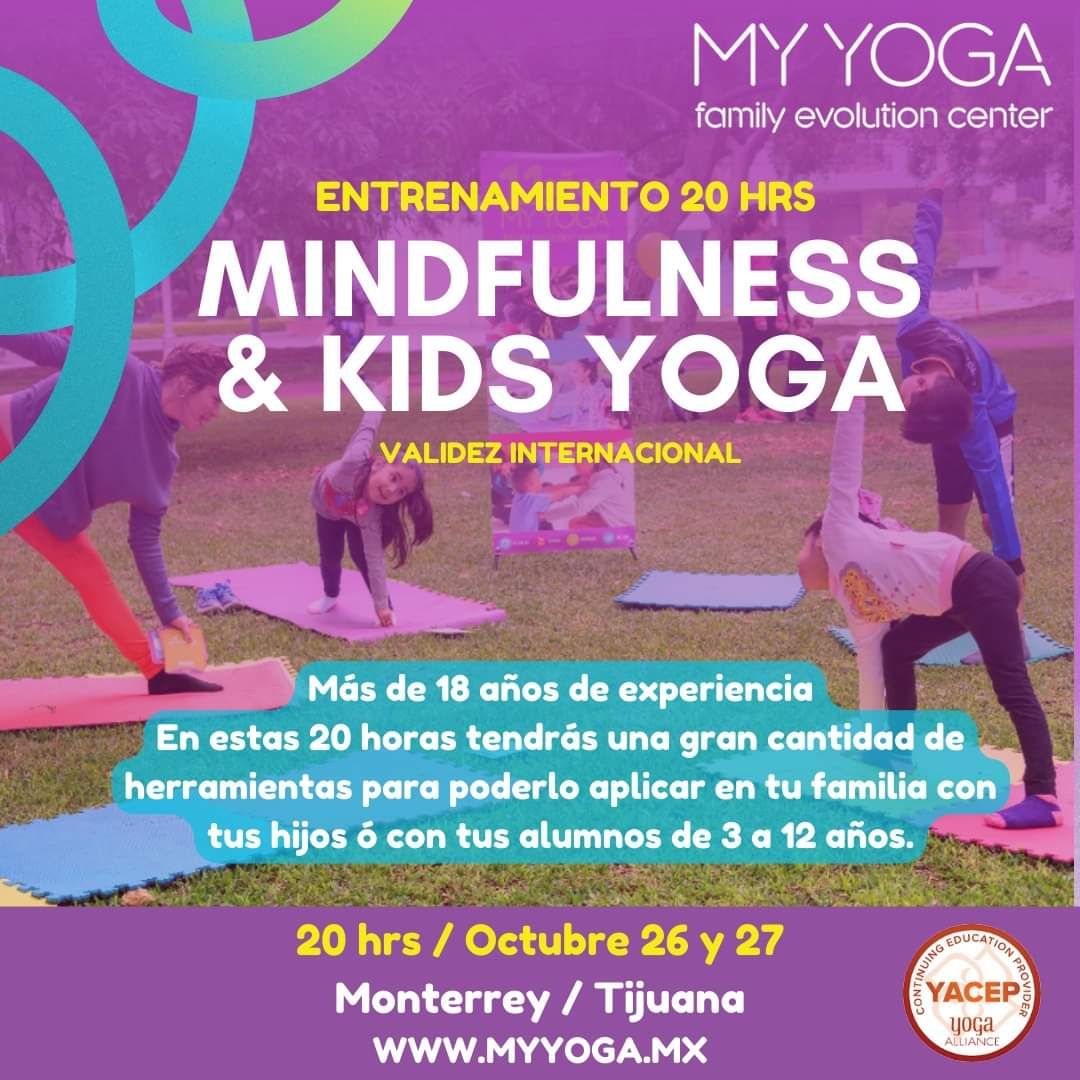 Entrenamiento  Mindfulness & Yoga Kids para  maestros y padres de familia 