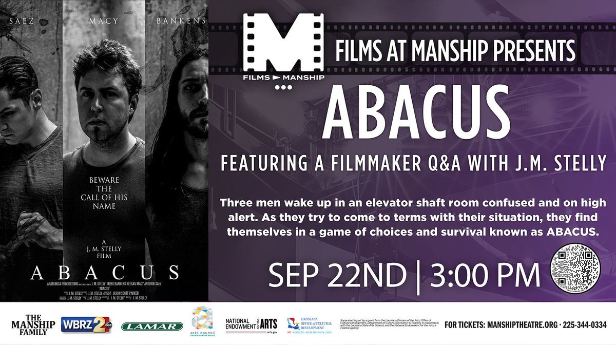 ABACUS (FILM AND Q&A WITH FILMMAKER J.M. STELLY)