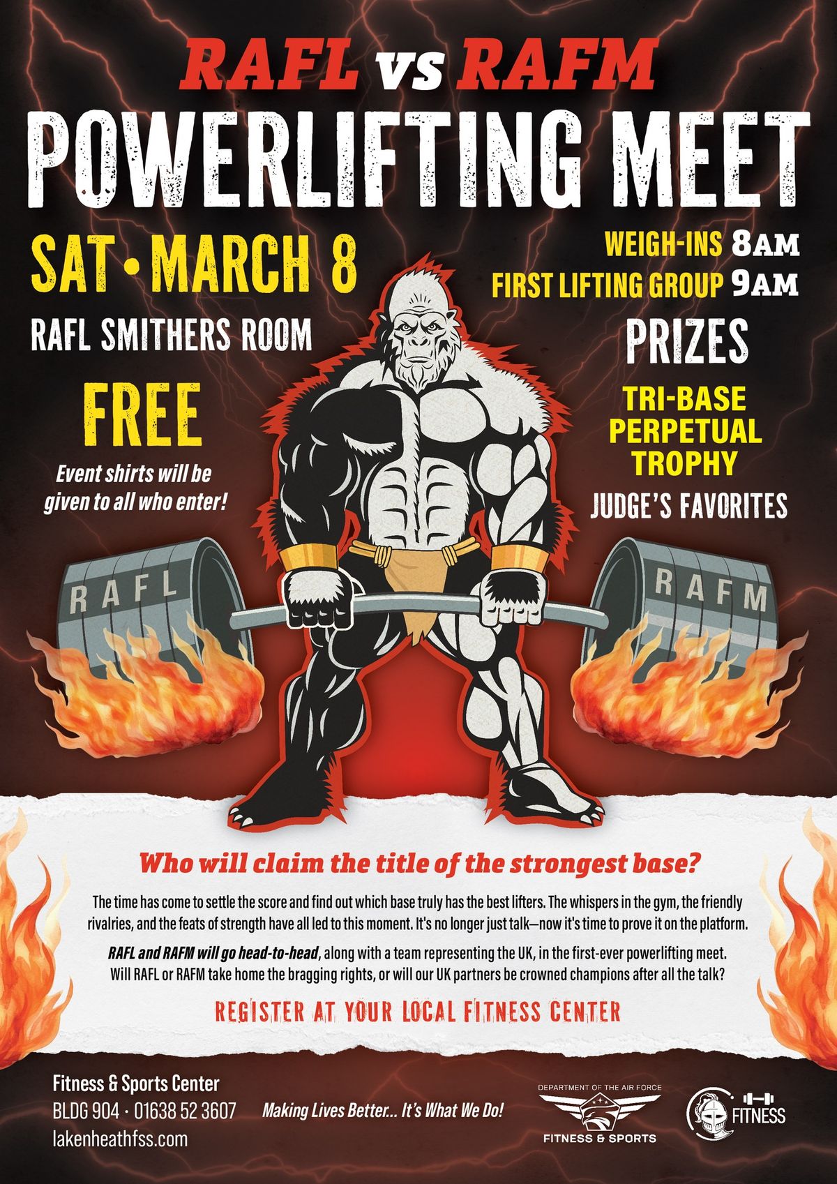 RAFL V RAFM Powerlifting meet