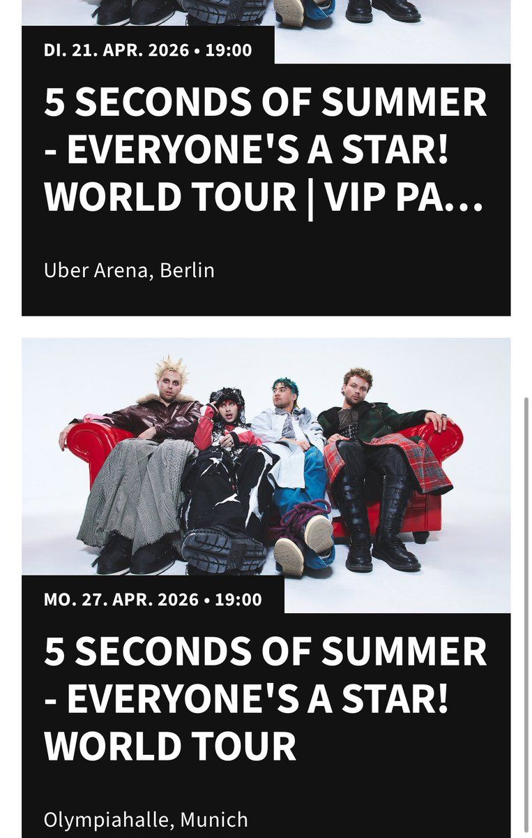 5 Seconds of Summer Berlin Tickets