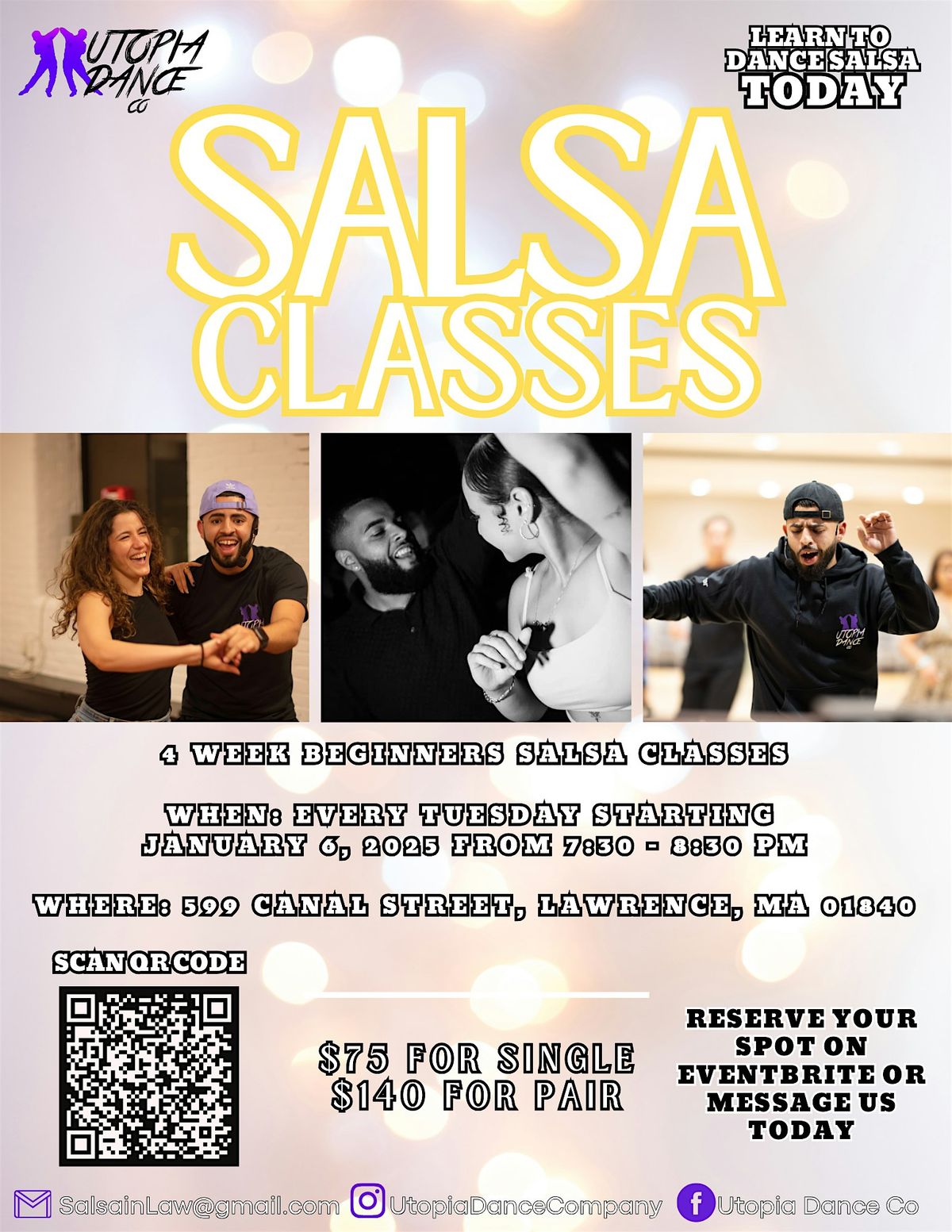 SALSA DANCE  CLASSES (4 WEEKS)
