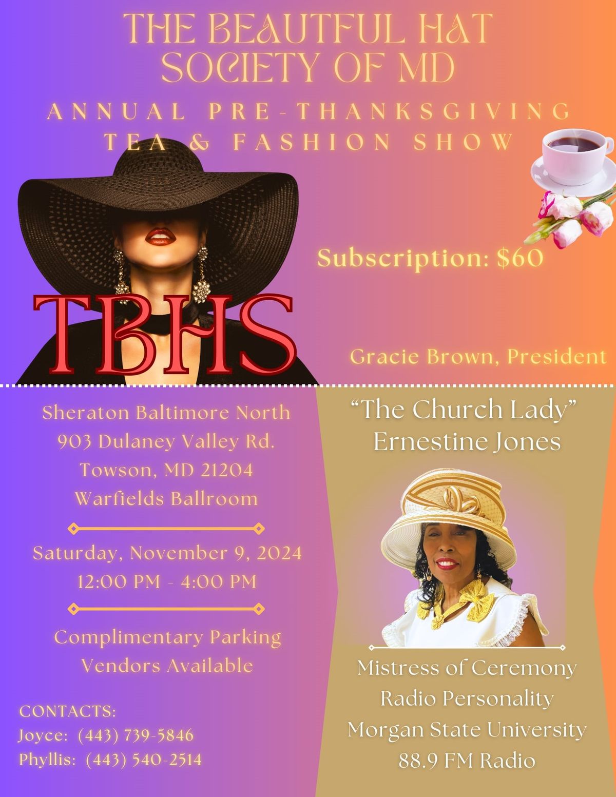 Annual Pre-Thanksgiving Tea & Fashion Show